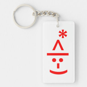 Kerstmis - Elf Emoticon Xmas ASCII - tekst Art Sleutelhanger