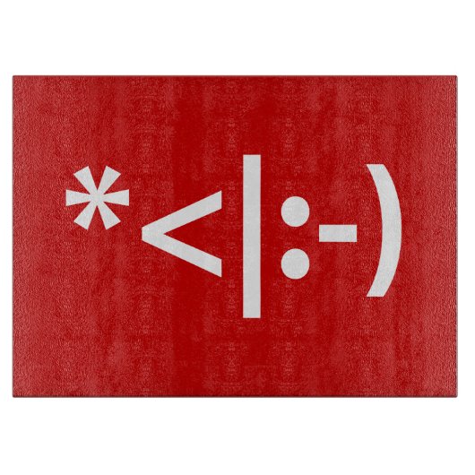 Kerstmis - Elf Emoticon Xmas ASCII - tekst Art Snijplank (Voorkant)