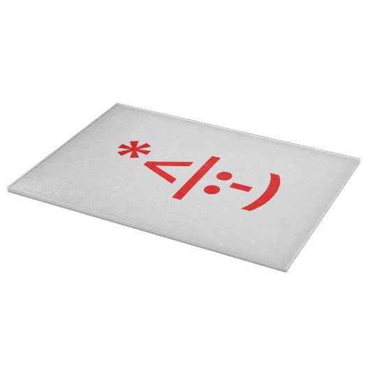 Kerstmis - Elf Emoticon Xmas ASCII - tekst Art Snijplank (Hoek)