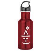 Kerstmis - Elf Emoticon Xmas ASCII - tekst Art Waterfles (Voorkant)