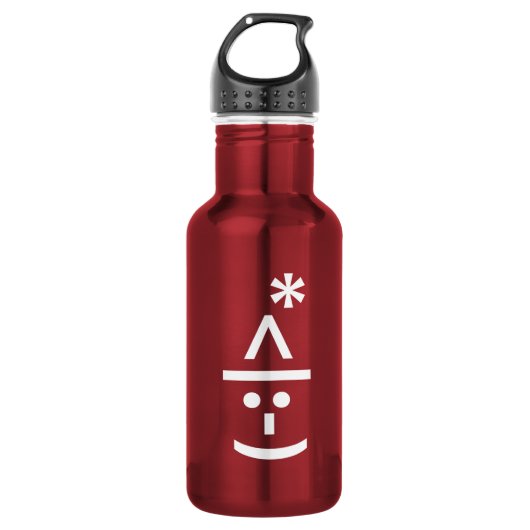 Kerstmis - Elf Emoticon Xmas ASCII - tekst Art Waterfles (Voorkant)