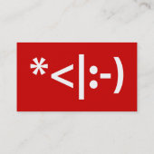 Kerstmis - Elf Emoticon Xmas ASCII Visitekaartje (Achterkant)