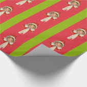 Kerstmis  Elf Girl Cadeaupapier (Hoek)