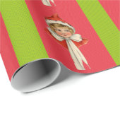 Kerstmis  Elf Girl Cadeaupapier (Rol Hoek)