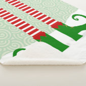 Kerstmis Elf Legs Sherpa Blanket Deken (3/4)