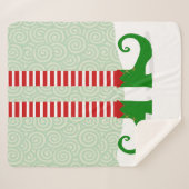 Kerstmis Elf Legs Sherpa Blanket Deken (Voorkant (horizontaal))