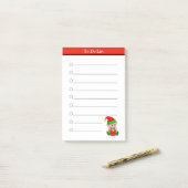 Kerstmis Elf om lijst te doen Post-it® Notes (Op bureau)