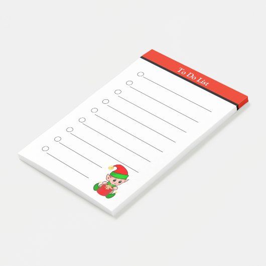 Kerstmis Elf om lijst te doen Post-it® Notes (Schuin)