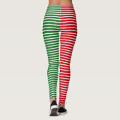 Kerstmis, Elf Red en Green Striped Leggings (Achterkant)