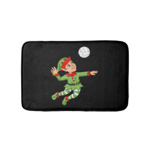 Kerstmis Elf Volleyball Funny Boys Girls Kinder Badmat