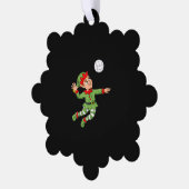 Kerstmis Elf Volleyball Funny Boys Girls Kinder Ornament Kaart (Links)