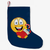Kerstmis Emoji Stocking Kleine Kerstsok (Voorkant)