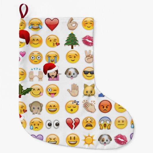 Kerstmis Emoji's Kerstkous Grote Kerstsok (Voorkant)