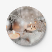 Kerstmis en advent-decoratie papieren bordje (Voorkant)