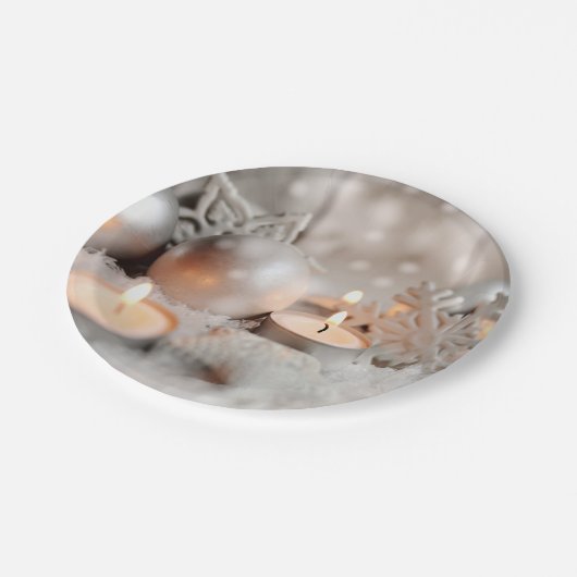 Kerstmis en advent-decoratie papieren bordje (Gekanteld)