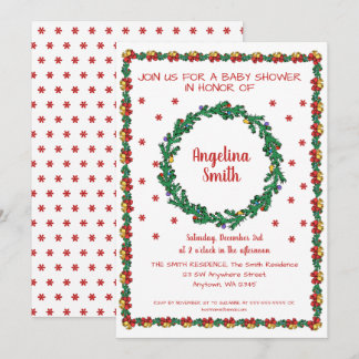 Kerstmis en Baby shower van Garland Kaart