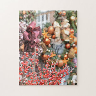 Kerstmis en bloemen, Chelsea, Londen, Verenigd Kon Legpuzzel