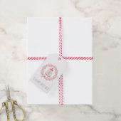 Kerstmis en boomklever cadeaulabel (Met Touw)
