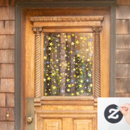 Kerstmis en deoratief nieuwjaarsfeest raamsticker