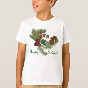 Kerstmis en eekhoorn Shirt met cadeau