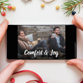 Kerstmis en foto van Joy Feestdagenkaart