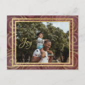 Kerstmis en goud uitnodiging briefkaart (Voorkant)