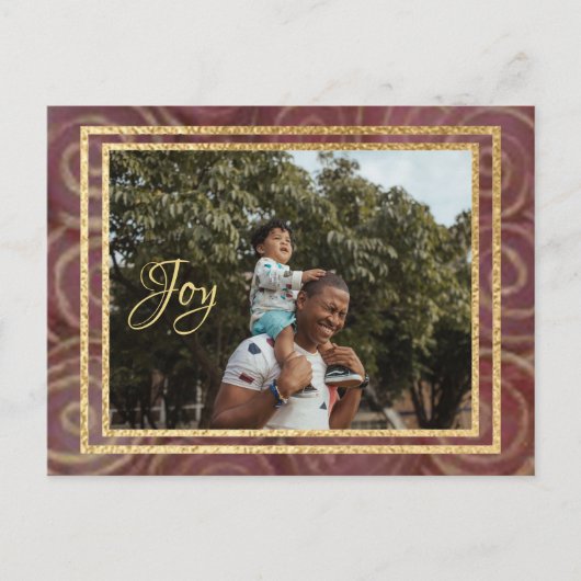 Kerstmis en goud uitnodiging briefkaart (Voorkant)