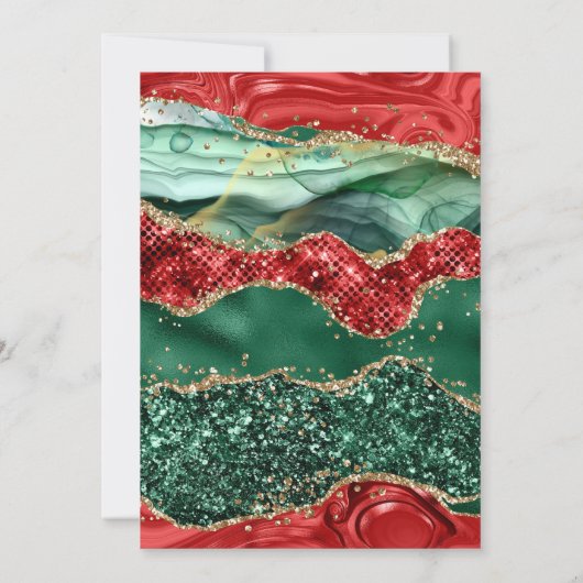 Kerstmis en gouden feestdag kaart (Achterkant)