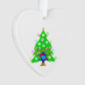 Kerstmis en Hanukkah Interreligieus Ornament (voorkant)