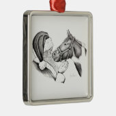 Kerstmis en kerstcadeautjes voor kerstmis metalen ornament (Rechts)