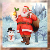 Kerstmis en kersthut Snowman Raamsticker (Vel 2)