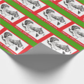 Kerstmis en kerstman cadeaupapier (Hoek)