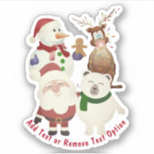 Kerstmis en kerstmis sticker (Voorkant)