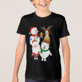 Kerstmis en kerstmis Tri-Blend shirt (Voorkant)