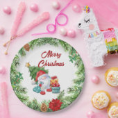 Kerstmis en koepel papieren bordje (Feest)