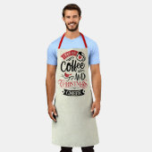 Kerstmis en koffiepron schort (Gedragen)