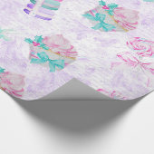 Kerstmis en macarons cadeaupapier (Hoek)