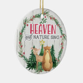 Kerstmis en Natuur Ring Keramisch Ornament (Rechts)