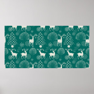 Kerstmis en Nieuwjaar rode feestachtergrond, xma Poster