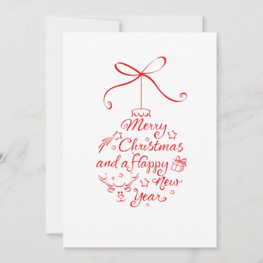 Kerstmis en nieuwjaarsfeest feestdagenkaart (Voorkant)