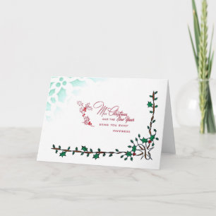 Kerstmis en nieuwjaarskaart feestdagen kaart