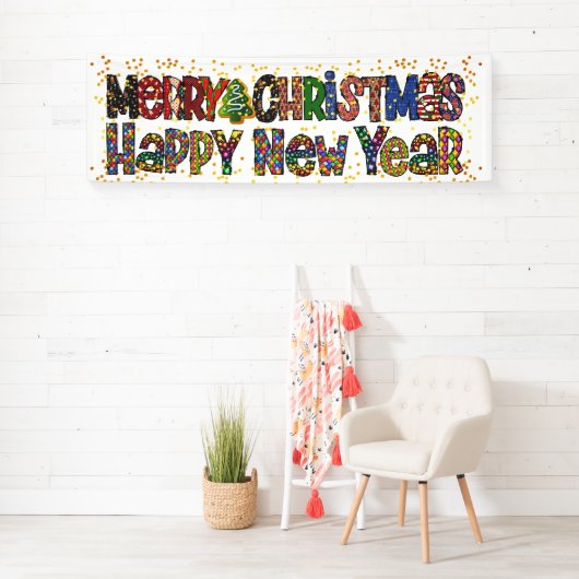 Kerstmis en nieuwjaarspanner spandoek (Insitu)