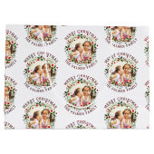 Kerstmis en rode kerstfoto groot cadeauzakje (Achterkant)