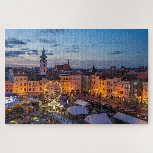 Kerstmis en Stedenpuzzel Legpuzzel (Horizontaal)