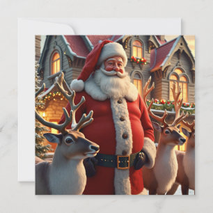 Kerstmis en Wenskaart voor rendieren