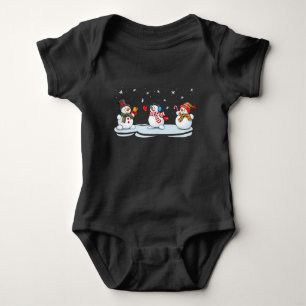 Kerstmis en winter ontwerp baby jersey romper
