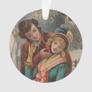 Kerstmis, Engeland-Vintage Victoriaanse tijdperk a Ornament