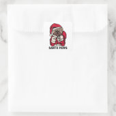 Kerstmis Engelse bulledog Gift Idees Vierkante Sticker (Tas)