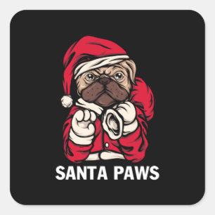 Kerstmis Engelse bulledog Gift Idees Vierkante Sticker