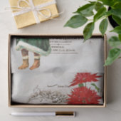 Kerstmis Ephemera Ad Cute girl Puppy Decoupage Tissuepapier (Geschenk)